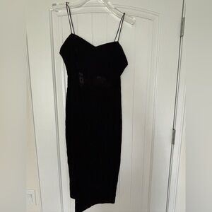 Vintage Black Velvet Elegant Spaghetti Dress. Good CONDITION. No label
